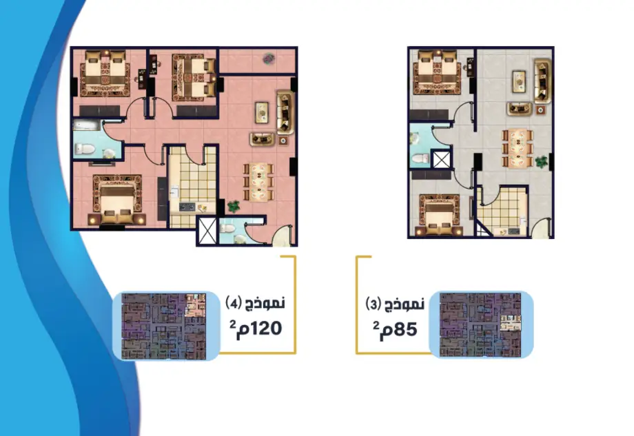 شقق للبيع في حدائق الأهرام – مشروع 232 هـ Palace بمساحات متنوعة