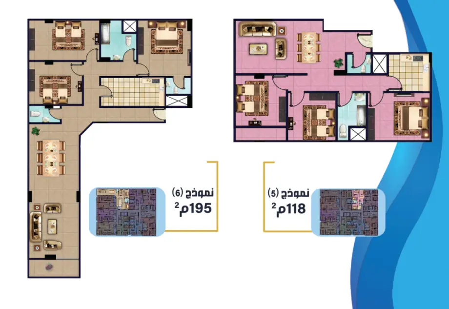 شقق للبيع في حدائق الأهرام – مشروع 232 هـ Palace بمساحات متنوعة